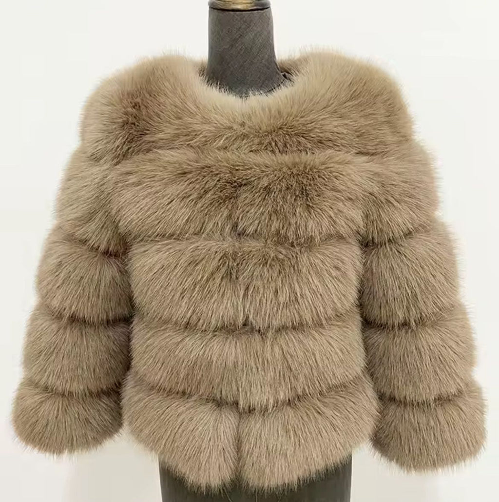 Faux fur coat