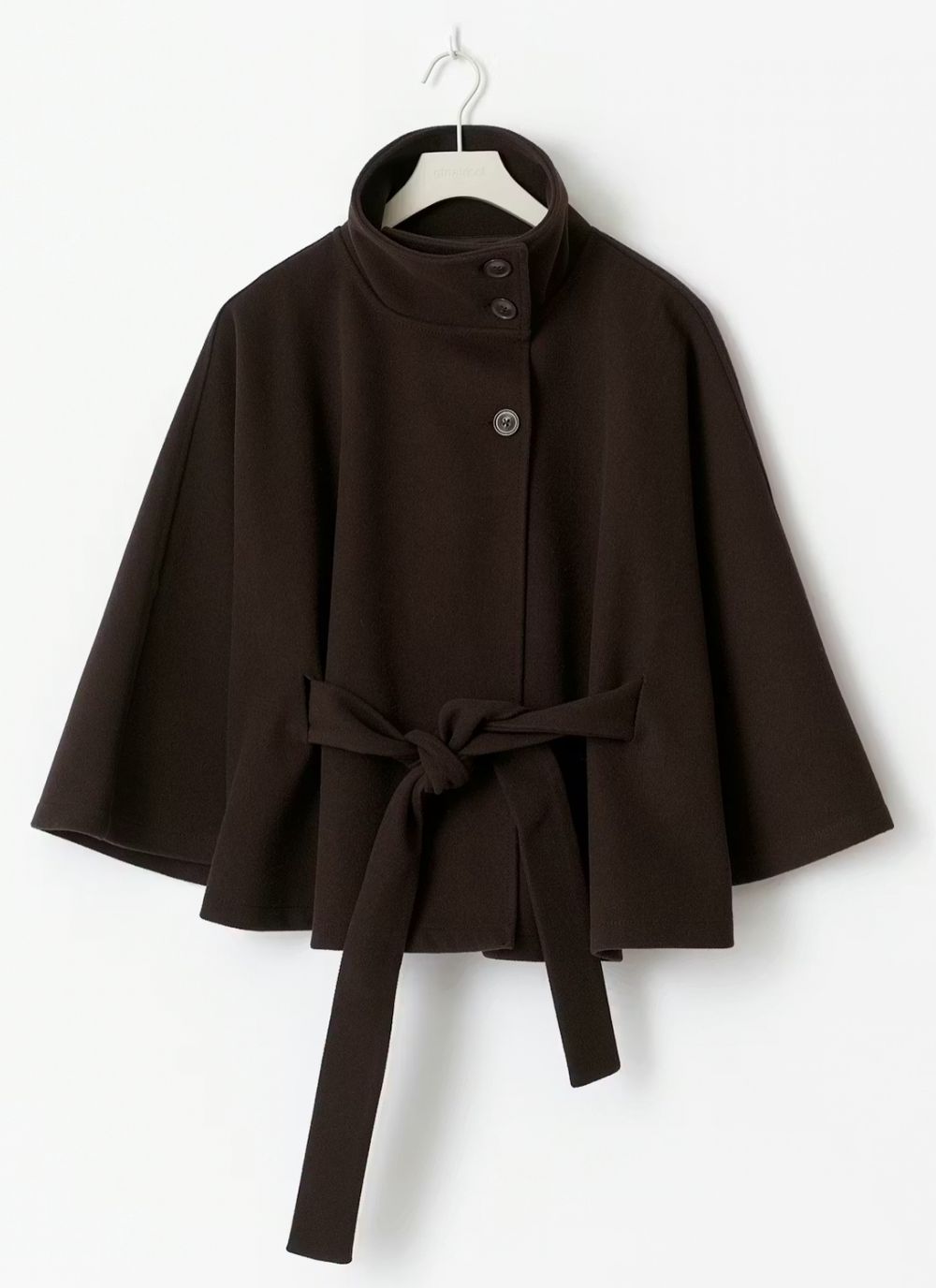 Belt cape poncho jacket