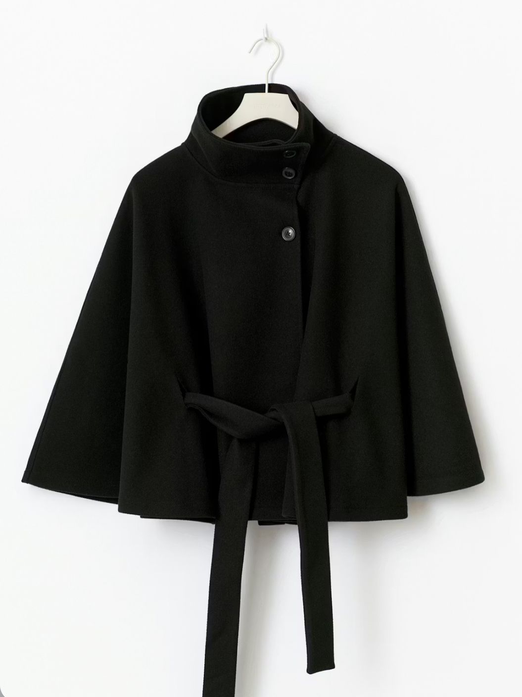Belt cape poncho jacket